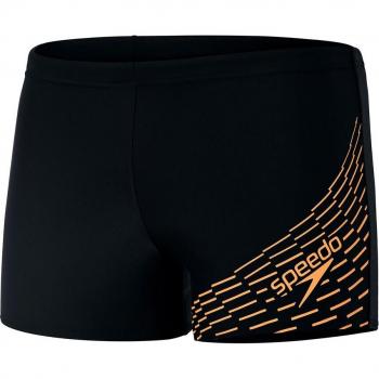 Speedo - Bañador de hombre de natación Medley Logo Aquashort Speedo, bóxer con diseño moderno, ajuste cómodo, tejido resistente al cloro, secado rápido y protección UV