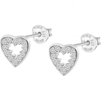 Pendientes Corazón Time Road WS03214 Plata