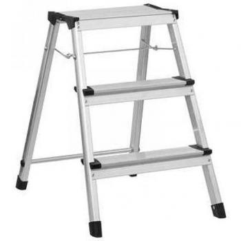 Escalera Plegable Aluminio 3 Pasos - Carga Máxima 150 Kg