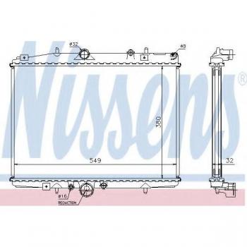 Radiador de refrigeración del motor NISSENS 61292A