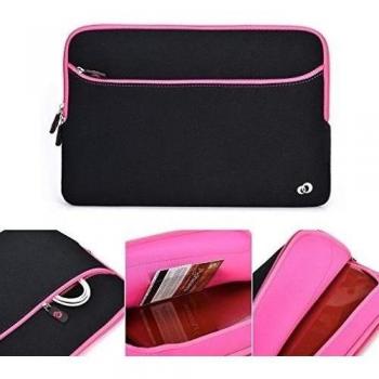 Kroo 13.3 Inch Notebook Laptop Neoprene Sleeve Case with External Zipper Pocket for Acer Aspire E3-112 in Black / Magenta, [Importado de UK]
