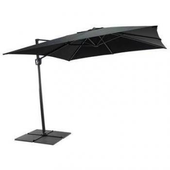 Sombrilla Flotante Cuadrada SenS-Line Honolulu 250x250 cm Antracita con Base Cruzada y Protección UV