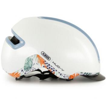 ABUS HUD-Y Urban Bicycle Helmet Flower White M (54-58 cm)