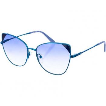 Karl Lagerfeld Women's Blue Butterfly-Shaped Metal Sunglasses KL341S