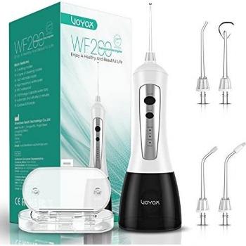 VOYOR Irrigador Bucal Portátil Irrigador Dental Profesional Recargable Irrigadores Bucales con Múltiples Modos, Impermeable IPX7 Inalámbrico Irrigador Oral para Viaje y el Uso diario WF200