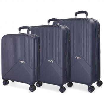 MOVOM Trendy Set 3 maletas, 222 litros, 76 cm, Azul marino