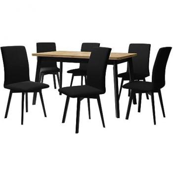 Conjunto de comedor Victorville 292, 6 asientos, 140 x 80 x 75 cm