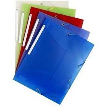 Carpeta con gomas 3 solapas Chromaline Polipropileno Translucido - Colores surtidos, Carpeta esquinera EXACOMPTA, DIN A4, PP, colores surtidos