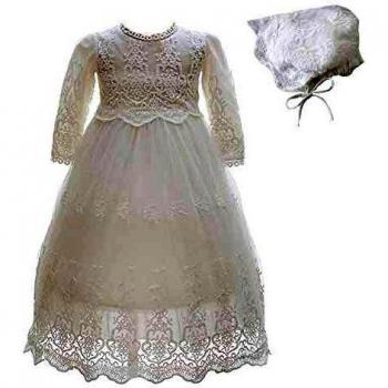 Bebé Niñas Vestido de Flores Vestido Bautismo de niña