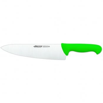 Cuchillo de cocinero Arcos Serie 2900 - Hoja de Acero Inoxidable - Mango Polipropileno Verde