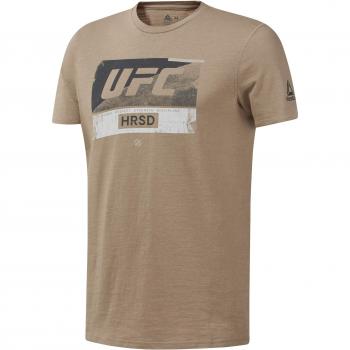 Reebok UFC FG Fight Week tee Camiseta, Hombre, sandbe, M