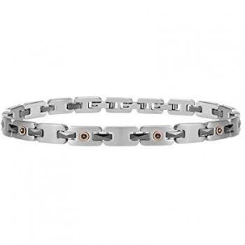 Morellato Pulsera para hombre, Colección Ceramic, en acero, cerámica, circonios - SACU12