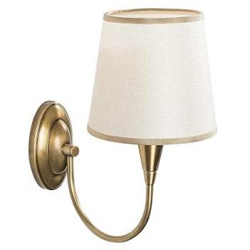 Aplique de pared WELLHOME, estructura de metal color anticuario, dimensiones 16x28x31 cm, casquillo E27, potencia máxima 40 W