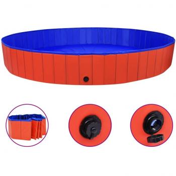 Foldable Red Dog Swimming Pool 300x40 cm PVC