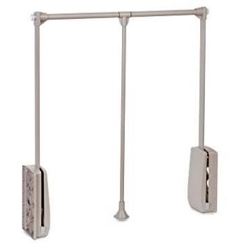Juego de Suplementos Laterales para Colgador Abatible Emuca Hang, Plástico Gris Piedra, Incluye Tornillos, Lote de 2 Unidades