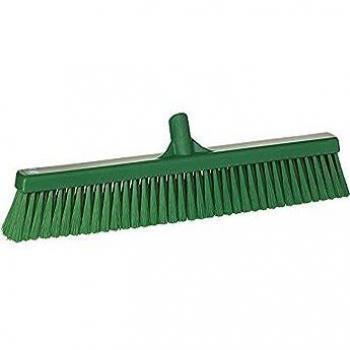 Escoba Vikan de Suelo 610 mm, Fibras Suaves, Verde, para Áreas Secas
