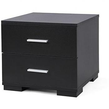Songmics MDF 40 X 40 X 35 cm Mesita de noche Cómoda clásica con 2 cajones