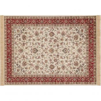 Alfombra Farshian Hereke 190x140 cm Rojo/Marfil Moderna