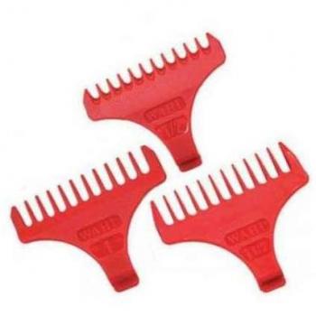 Wahl Detailer Wide Comb Pack - Aceite Universal para Lubricar + Cepillo Limpiador + 3 Peines Guía para Máquina de Corte Detailer T-Wide