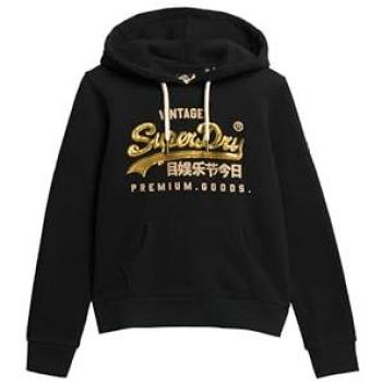 Superdry Sudadera con Capucha Embellished Vl Graphic para Mujer, W2012148A, color negro, talla M, estilo casual, fabricada en algodón, colección outlet 2024
