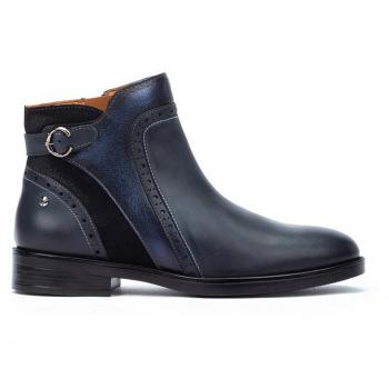 Pikolinos Puertollano W3C-8553 Leather Women's Ankle Boots - Colour: Blue