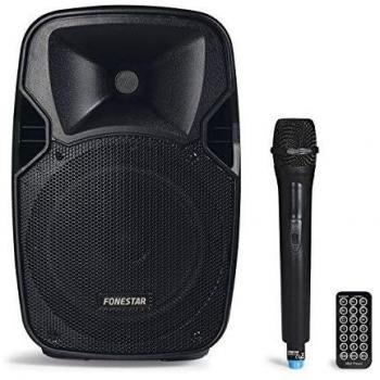 Altavoz Amplificado Portátil Fonestar Malibu-108L con Micrófono 20W RMS, 100Wmax, 8 Pulgadas