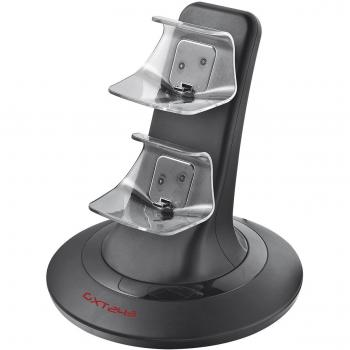 Trust Gaming GXT 243 - Cargador para mandos de PlayStation 4, color negro