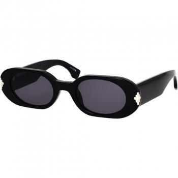 Marcelo Burlon Nire Sunglasses - Black Dark Grey Unisex Geometrica Nero, Size: 51 MM