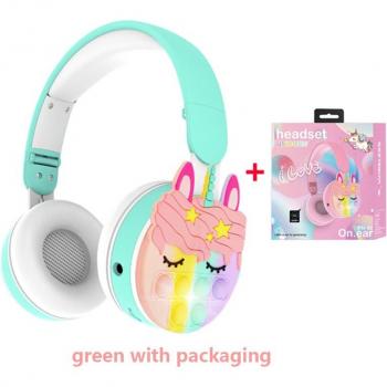 Auriculares Inalámbricos Bluetooth para Niños PM-02 con Micrófono, Iluminación RGB y Diseño de Dibujos Animados