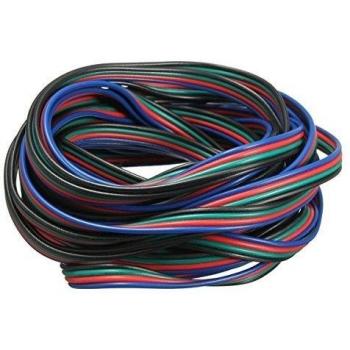 Cable de colores extensor conector de 4 pin de SODIAL®, modelo 3528 5050, para tira de LED RGB de 5 m
