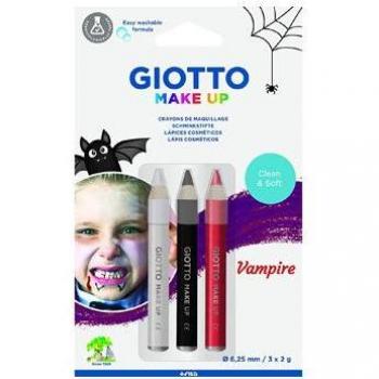 Giotto Set Lápices Cosméticos Vampiro Unisex para Niños Colores Surtidos - Blister de 3 unidades