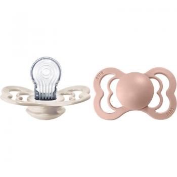 BIBS Chupete Supreme Ivory/Dusky Blush Silicona 6-18 Meses