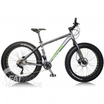 Fuji Wendigo fatbike mounten Bike MTB con shimanoxt/SRAM X5 Cambio de marchas, Tapered aluminio Tenedor y 4.7 pulgadas Vee Tire Bulldozer Neumáticos Modelo 2015, tamaño 19 grau/grün, tamaño de rueda 19.00 inches