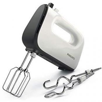 Batidora de Mano Philips Viva Collection HR3741/00, Blanco, 450W, con 5 Velocidades + Función Turbo, Fabricada en Acrilonitrilo Butadieno Estireno (ABS)
