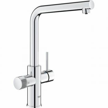 Grifo para Cocina Grohe Blue Pure Minta Forma de L - Grifo de cocina con sistema de filtración de agua, diseño en forma de L, acabado cromado, caño extraíble y tecnología avanzada para agua fría y caliente