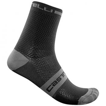 Calcetines Castelli Superleggera 12 Negro Gris - S-M