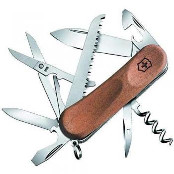 Victorinox 2391163 Evolution Wood 17 Swiss Army Pocket Knife, Multi Tool, 13 Functions, Wood Saw, Wood, Medium/50 mm