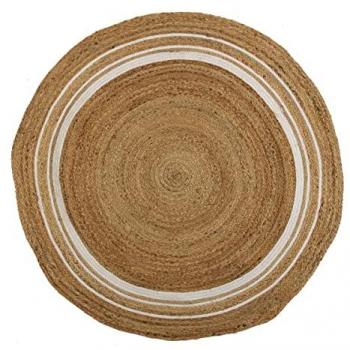 Alfombra Versa Rayas Ø 120 cm Ratán Yute
