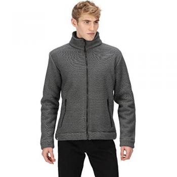 Regatta Garrian II Men's Full Zip Fleece Jacket - Black and Ash, Size L