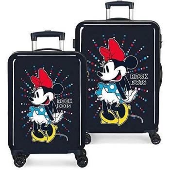 Disney Minnie Sunny Day Juego de maletas Azul 55/68 cms Rígida ABS Cierre combinación 104L 4 Ruedas dobles Equipaje de Mano