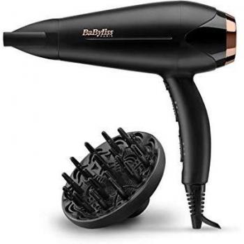 Babyliss D570DE Secador de Pelo, 2200W, 3 Velocidades, 2 Temperaturas, Negro
