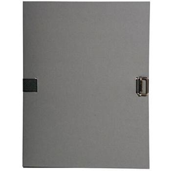 Carpeta de Documentos A4 Extensible de Cartón Gris con Capacidad para 120mm - Exacompta