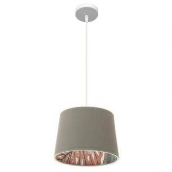Lámpara de Techo Colgante 30d Tunez 1xE27 Blanco/Topo-Estampado