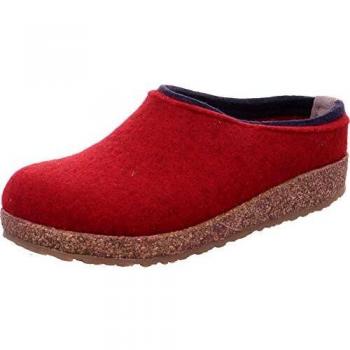 Haflinger Grizzly Kris Paprika Clogs - Comfortable Wool Slippers