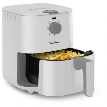 Freidora de Aire Moulinex 3,5 L con capacidad de 3.5 litros, tecnología de cocción por aire caliente, diseño compacto y moderno, fácil limpieza con piezas aptas para lavavajillas, control de temperatura ajustable