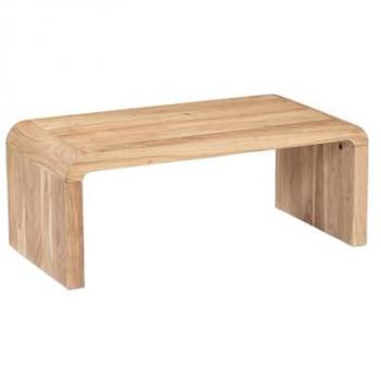 Mesa de centro rectangular de acacia maciza Dana, 100x50x40 cm, natural