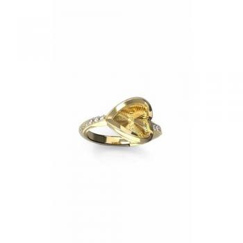 Anillo de Mujer Guess Joyas Mon Amour de Acero Dorado Talla 52 (España 12)