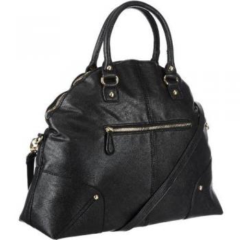 PIECES OLYA BAG NEW - Bolso de mano de material sintético mujer, color negro, talla 42x32x15 cm