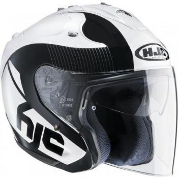 HJC NC Casco per Moto, Hombre, Negro/Blanco, XS