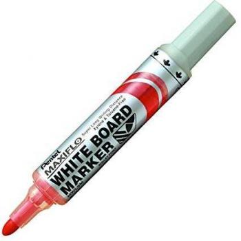 Pentel Maxiflo MWL5M-B Rotulador para Pizarra Blanca - Regulación del Flujo de Tinta - Punta Redonda - Ancho de Línea 2,5mm - 50
